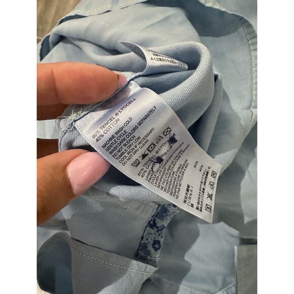 Tommy Bahama Jeans Mens XL Blue Island Modern Fit Button Up Long Sleeve Chambray - Picture 4 of 6